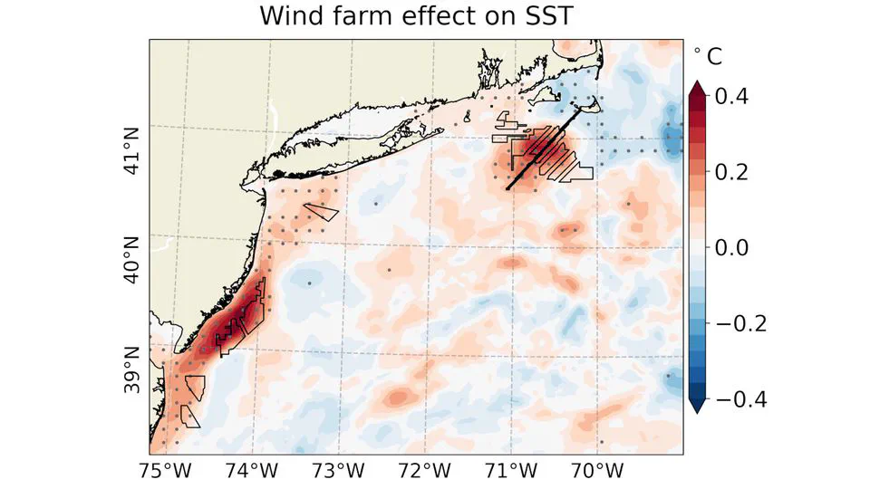 Sea Surface Warming and Ocean-to-Atmosphere Feedback Driven by Large-Scale Offshore Wind Farms under Seasonally Stratified Conditions